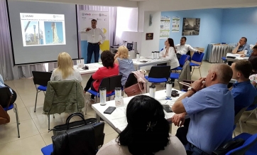 Доповідь з покращення послуг водопостачання для ОТГ на Семінарі в рамках програми DOBRE м. Дніпро