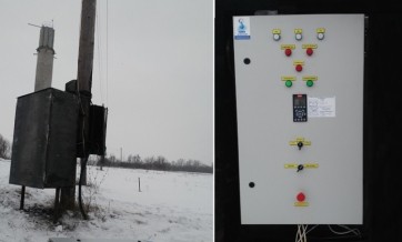 Установка станции управления скважинным насосом САУ "Каскад-ГА ПЧ" 30 кВт с модулем диспетчеризации в г. Глобино Полтавской обл.
